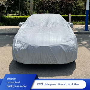 Housse pour vêtements de voiture <span class=keywords><strong>plus</strong></span> velours couverture complète PEVA grain uni <span class=keywords><strong>plus</strong></span> coton anti-poussière pluie crème solaire vêtements de voiture complète voiture complète - Product Image 2