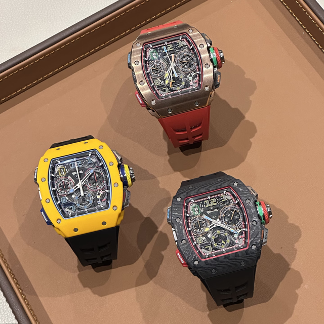 Factory Direct Sales RM Style 65-01 Racing Skeleton Watch Automatic Split Seconds Chronograph Luxury Sport Mechanical Watch