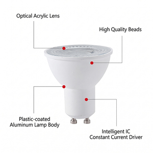 <span class=keywords><strong>Ampoule</strong></span> <span class=keywords><strong>LED</strong></span> COB en aluminium moderne GU10 MR16 AC 85-265V <span class=keywords><strong>12V</strong></span>, CRI élevé, projecteur super lumineux <span class=keywords><strong>pour</strong></span> l'éclairage intérieur de la maison - Product Image 6