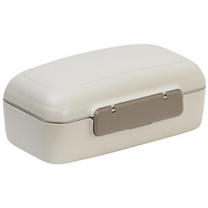 Lonchera de Acero Inoxidable 304 Rectangular de Doble Compartimento con Tapa de Plástico, Apta para Microondas, Portátil para Estudiantes - Product Image 3