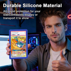 Protector de Tarjetas de Silicona Azul de 6 Pulgadas, Funda Premium para Tarjetas Coleccionables, Protección Anticaídas - Product Image 5