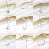 Collier polyvalent en argent sterling S925, bijoux élégants, sensation haut de gamme, chaîne de clavicule personnalisée