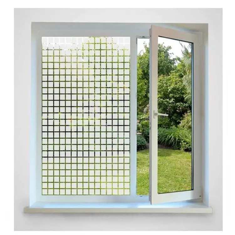 High Quality Big Beveled Edge Cut Tempered Frosted Privacy Glass Frameless Glass Panes Bathroom House Shop Aluminum Window
