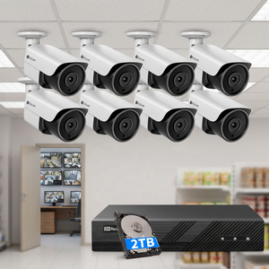 Système de caméra CCTV 4COVR 12mp, <span class=keywords><strong>NVR</strong></span> 8 canaux, disque dur 2 To, vision nocturne AI, audio, étanche, surveillance vidéo extérieure - Product Image 3
