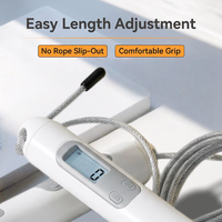 Cuerda de Saltar Electrónica Blanca Qiantu, Cuerda de Saltar Digital con Contador