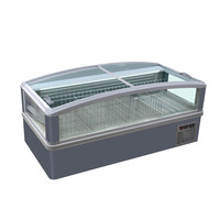 Vitrine Réfrigérée Commerciale Semi-ouverte à Refroidissement Direct Monotempérature de Qualité Export pour Îlot de Présentation