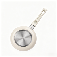 Poêle à œufs promotionnelle classique mini 14 cm en céramique antiadhésive avec fond spiralé et poignée en bakélite