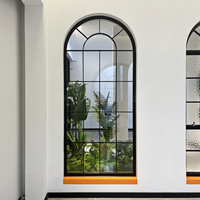 Ventanas Fijas de Aluminio con Doble Acristalamiento Personalizadas, Diseño Arqueado Moderno con Marco de Aleación, Ventanas de Aluminio para Cocina