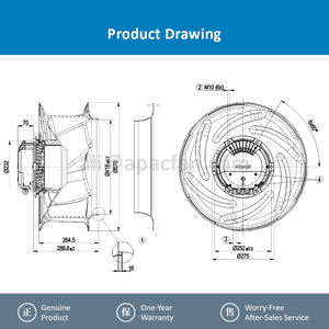 ebmpapst R3G560-8317080795 400VAC 3350W 5.1A AHU <b>Air</b> Handling Unit Precision <b>Air</b> <b>Conditioner</b> Cooling <b>Fan</b> OEM/ODM Centrifugal <b>Fan</b> - Product Image 4