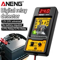 Testeur de relais numérique ANENG RT01 12V 24V automobile, détecteur de relais 4 et 5 broches avec affichage de la tension de la batterie pour diagnostic automobile