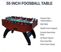 Table de baby-foot professionnelle de 55 pouces, jeu de football d'intérieur, construction en MDF