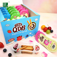 Approvisionnement direct usine OEM Vente en gros Personnalisé Biscuit en bâtonnet crémeux au chocolat 3-en-1 Multicolore Mini Bonbons en forme de haricot