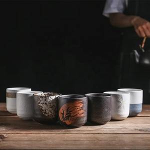 Tasse à café, thé ou saké en céramique japonaise moderne de 250 ml, en porcelaine écologique avec motif de dessin animé pour usage domestique, vente en gros - Product Image 2