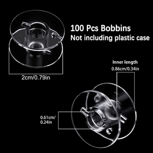Bobinas Vacías Transparentes, Bobinas de Plástico para Máquina de Coser, Hilos de Coser, Bobinas Vacías, Accesorios de Costura para el Hogar - Product Image 3