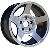 4x100 5x100 5x1143 6x1397 15x8 15 pouces 4 trous 5 trous 6 trous rotation par gravité noir jantes en alliage de voiture à face usinée en stock