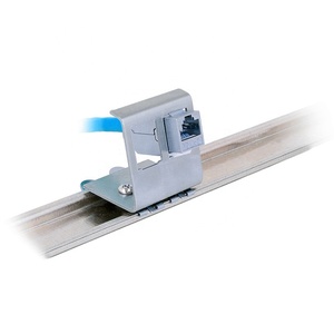 Adaptador Keystone de carril DIN de 2 puertos RJ45, caja de distribución eléctrica de 35mm con accesorios de conector de soporte de montaje de Metal - Product Image 6