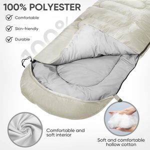 Saco de Dormir Alpine Guest Serie Lete Ultraligero con Relleno de Plumón de Pato 95% 850FP 450g para Camping al Aire Libre en Clima Frío - Product Image 3