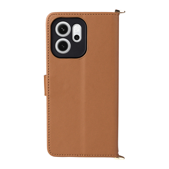 Custodia Oppo Reno 11 5G Xinyunew – Cover A Libro In Pelle Con Porta Carte E Supporto, Flip Case Magnetica Marrone
