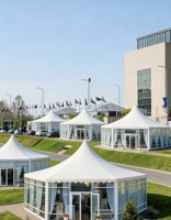 Carpas Resistentes para Fiestas y Bodas, Impermeables, de PVC y PVDF, Blancas, Grandes, para 300 Personas, Eventos al Aire Libre, Exhibiciones, Todas las Temporadas, 10X10