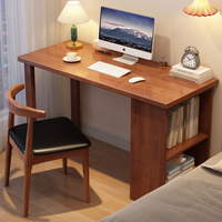 Bureau d'ordinateur en bois massif avec étagères latérales de rangement, table d'étude réversible pour bureau à domicile, vente en gros pour chambre et appartement
