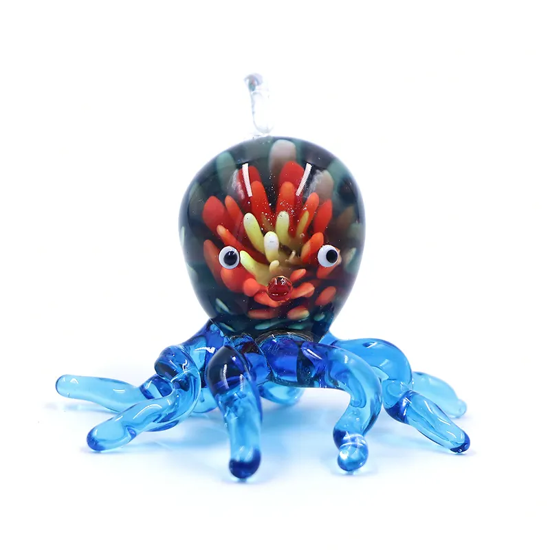 Murano hecho a mano colgante de cristal pulpo medusas ornamento