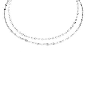 Tendance Double Couche Porter Collier Circulaire En Acier Inoxydable Or Argent Collier pour les femmes Uionen 626 - Product Image 5