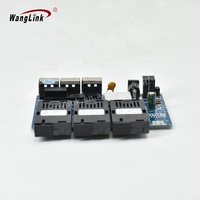Commutateur POE passif OEM ODM 5-24V 3F3E 10/100M 3 RJ45 3 SC commutateur Ethernet fibre convertisseur de média 20KM équipement à fibre optique PCBA