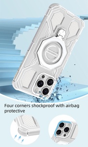 Nam châm điện thoại trường hợp đối với <span class=keywords><strong>iPhone</strong></span> 17 16 15 Promax 16pro với túi khí <span class=keywords><strong>4</strong></span> góc bảo vệ bìa cứng từ tính không dây sạc - Product Image 4