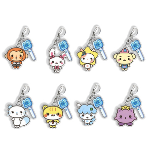 Custom Cute Cartoon Idol Peripheral Support Singer Jiwoo Acrylic UV Printed Fashionable Pendant Bag <b>Key</b> <b>Chain</b> - Product Image 2
