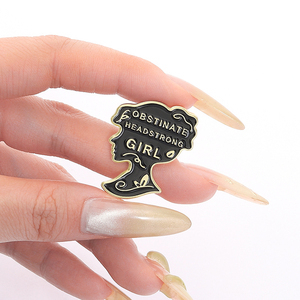Pin esmaltado de chica obstinada Jane Austen Orgullo y prejuicio Broche de cita famosa Insignia de solapa Regalo de joyería para amigos - Product Image 4