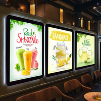 Litsign LS W1 A2 A3 Boîte à lumière LED magnétique murale en acrylique rétroéclairée super lumineuse 10000 lumens, certification CE, garantie 2 ans