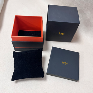 Boîte à montre et boîte à bracelet en papier écologique personnalisées, directement de l'usine, avec coussin en velours, emballage cadeau en papier personnalisé avec logo - Product Image 4