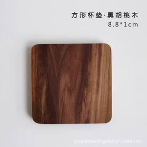 Sous-verres en bois personnalisés, ronds, en bois massif, réutilisables, porte-gobelets à café, sets de table pour la maison, couleur rétro - Product Image 5