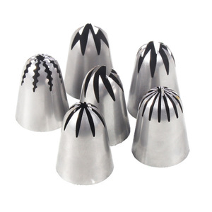 304 Seamless Extra Large Piping Nozzle, Korean Style Round Tip for Cake Melts, <b>Cookies</b>, and Cream Baking <b>Tools</b> - Product Image 1
