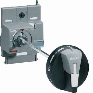 Maniglia rotante estesa Hager L200mm per interruttore automatico scatolato H3 - Product Image 1