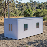 UPS 20 FT Détachable Pack Plat Conteneur de Stockage Maison Préfabriquée Petit Appartement en Acier pour Entrepôt Utilisation Granny Flat house