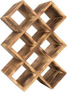 Botellero de encimera de madera quemada al por mayor, botellero de bodega montado en la pared <span class=keywords><strong>grande</strong></span> de alta calidad para bebidas y cubos de <span class=keywords><strong>hielo</strong></span> - Product Image 4