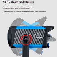 Lampe LED COB professionnelle 300W pour studio vidéo, contrôle par application, pour diffusion en direct et tournage vidéo, utilisable comme lampe selfie