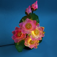 Fleur en soie à fibres optiques LED colorées artificielles fabriquée en Chine