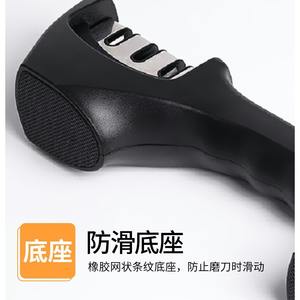 Afilador de cuchillos de cocina portátil, 3 secciones, varilla de cerámica de carburo de tungsteno, manual, multi-grano, acero inoxidable, para uso doméstico - Product Image 5