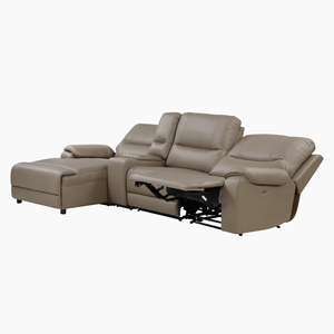 Sofá Esquinero en Forma de L Eléctrico Reclinable para Salón Residencial con Asiento Acolchado y Caja de Almacenamiento Integrada, Adquisición Directa de Fábrica - Product Image 4