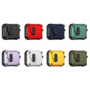 Housse de protection rigide antichoc intégrale pour <span class=keywords><strong>AirPods</strong></span> <span class=keywords><strong>Pro</strong></span> 2 avec verrouillage sécurisé et crochet pour écouteurs - Product Image 2