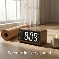 Bureautafel wekker speaker 10W draadloze telefoonlader RGB sfeerverlichting FM radio OEM ODM maatwerk