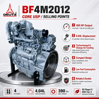 Mesin Diesel DEUTZ BF4M2012 100HP 4.04L Turbocharged Mesin Industri untuk Peralatan Pompa Kompresor Mesin Konstruksi