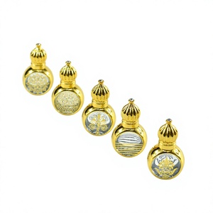 Custom Gold Glass <b>Perfume</b> Bottle 6ml Roller Seal Attar <b>Container</b> Cosmetic Packaging - Product Image 3