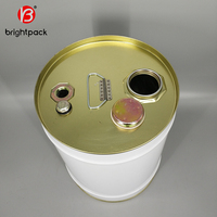 Tambores metálicos de 20-25L con tapas de boquilla Tambores de cabeza apretados cerrados Tambores metálicos para aceites lubricantes