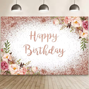 Bannière Joyeux <span class=keywords><strong>Anniversaire</strong></span> avec Diamants Brillants, <span class=keywords><strong>Toile</strong></span> de Fond pour Décoration 18ème <span class=keywords><strong>Anniversaire</strong></span>, <span class=keywords><strong>Toile</strong></span> de Fond Photo pour Fête 30ème <span class=keywords><strong>Anniversaire</strong></span> - Product Image 4