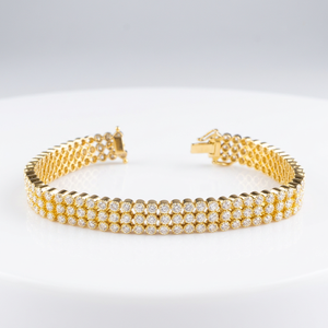 Pulsera Royal Glow de Oro Amarillo de 14K con Diamantes Naturales Redondos, Color G-H, Claridad VS-SI, Diamantes Genuinos de Primera Calidad, Proveedor de Joyería Fina - Product Image 5