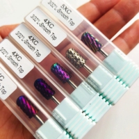 Offre Spéciale – Grande fraise à ongles 5XC 4XC 3XC pour manucure et pédicure, 3/32 po, en carbure violet, moteur sans balais