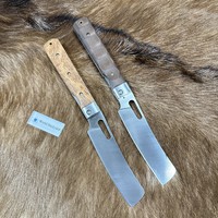 5CR15 RVS Vouwmes voor brood, draagbaar multifunctioneel botermes voor buitengebruik, met textuurhout, 4,5 inch fruit- en campingmes